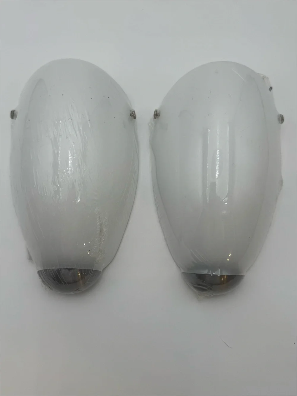 New IKEA SANTIR Wall Sconce Light Fixture Frosted Glass Nickel Set of 2
